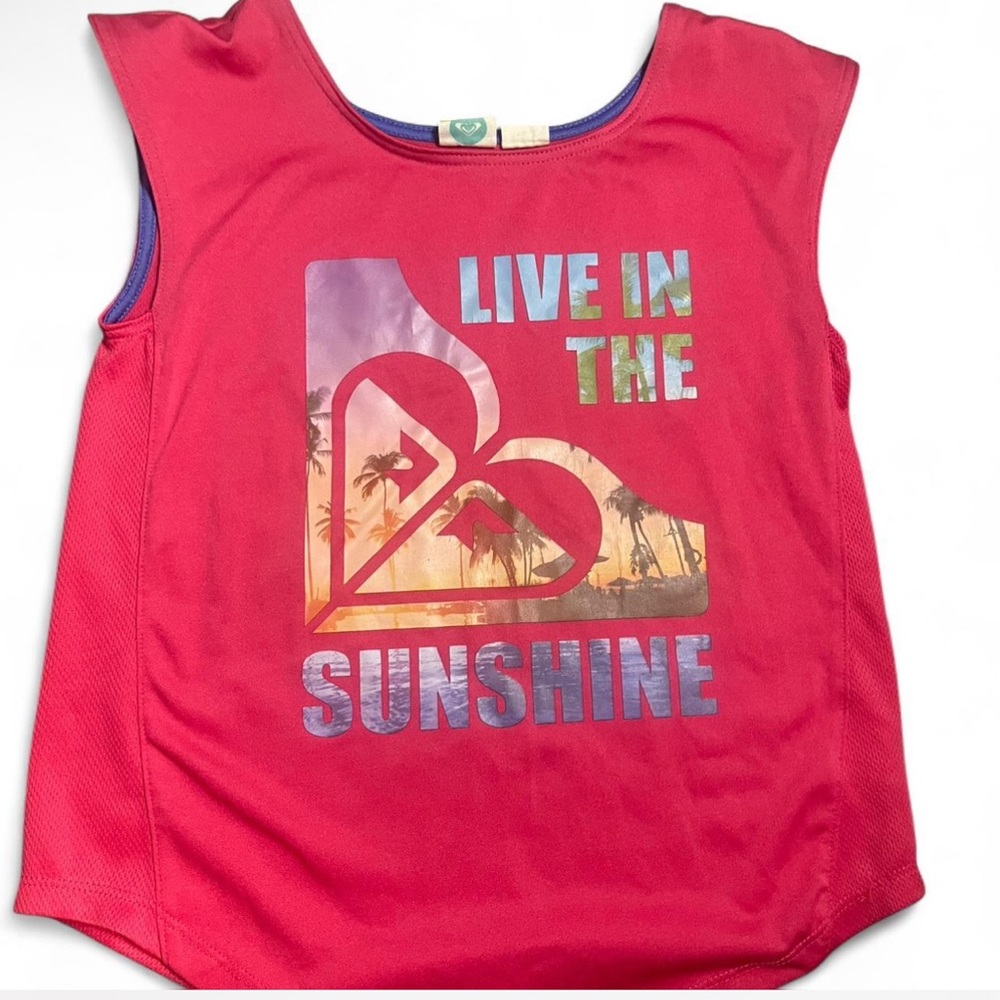 Roxy Pink Graphic Tank Top